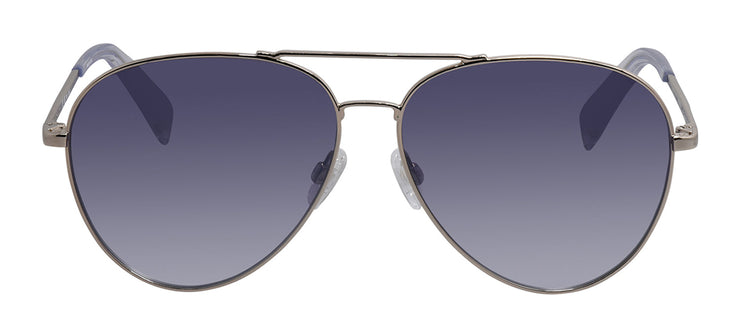 Rag & Bone RNB 5052/G/S J5G Aviator Stainless Steel Gold Sunglasses with Grey Solid Color Lens