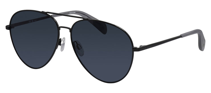 Rag & Bone RNB 5052/G/S PTA Aviator Stainless Steel Dark Ruthenium Gray Sunglasses with Grey Solid Color Lens