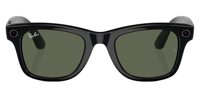 Ray-Ban META RW 4006 601/71 Wayfarer Plastic Black Sunglasses with Green Lens