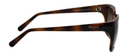Salvatore Ferragamo SF 1018S 214 Rectangular Plastic Tortoise Sunglasses with Grey Lens