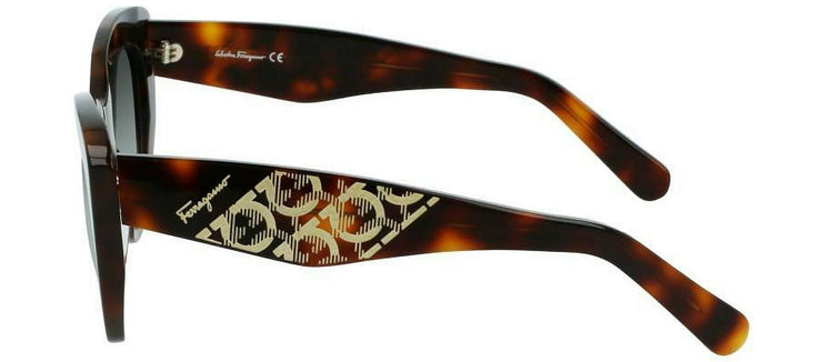 Salvatore Ferragamo SF 1022S 214 Cat-Eye Plastic Tortoise Sunglasses with Green Gradient Lens