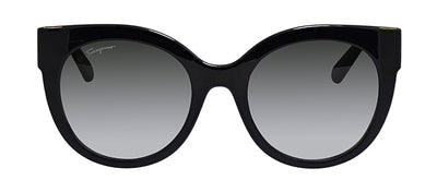 Salvatore Ferragamo SF 1031S 001 Cat Eye Plastic Black Sunglasses with Grey Lens