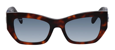 Salvatore Ferragamo SF 1059S 640 Cat Eye Plastic Red Tortoise Sunglasses with Blue Gradient Lens