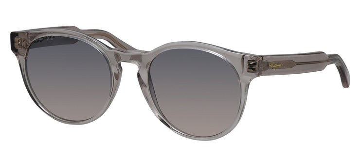Salvatore Ferragamo SF 1068S 260 Teacup Plastic Silver Sunglasses with Blue Gradient Lens