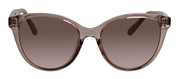 Salvatore Ferragamo SF 1073S 278 Cat Eye Plastic Brown Sunglasses with Beige Lens
