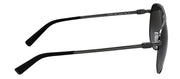 Salvatore Ferragamo SF 157S 069 Aviator Plastic Shiny Ruthenium Sunglasses with Dark Grey Gradient Lens