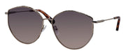 Salvatore Ferragamo SF 264S 754 Irregular Metal Gold Sunglasses with Purple Gradient Lens