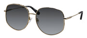 Salvatore Ferragamo SF 277S 733 Rectangle Metal Gold Sunglasses with Grey Gradient Lens