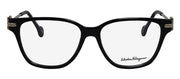 Salvatore Ferragamo SF 2864 001 Rectangle Plastic Black Eyeglasses with Logo Stamped Demo Lenses