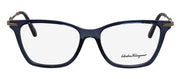 Salvatore Ferragamo SF 2891 424 Cat Eye Plastic Blue Eyeglasses with Logo Stamped Demo Lenses