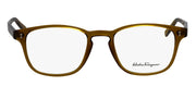 Salvatore Ferragamo SF 2913 219 Square Plastic Trasparent mustard Eyeglasses with Logo Stamped Demo Lenses