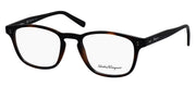 Salvatore Ferragamo SF 2913 241 Square Plastic Tortoise/Black Eyeglasses with Logo Stamped Demo Lenses