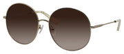 Salvatore Ferragamo SF 299S 703 Round Metal Gold Sunglasses with Brown Gradient Lens