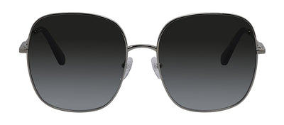 Salvatore Ferragamo SF 300S 041 Square Metal Silver Sunglasses with Grey Gradient Lens