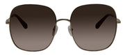 Salvatore Ferragamo SF 300S 703 Square Metal Brown Sunglasses with Brown Gradient Lens