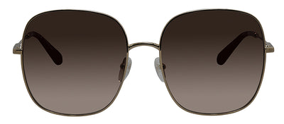 Salvatore Ferragamo SF 300S 703 Square Metal Brown Sunglasses with Brown Gradient Lens