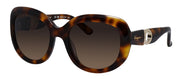 Salvatore Ferragamo SF 727S 214 Round Plastic Tortoise Sunglasses with Brown Lens