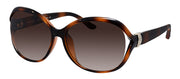 Salvatore Ferragamo SF 770SA 6115214 Round Plastic Tortoise Sunglasses with Brown Gradient Lens