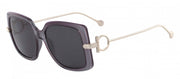 Salvatore Ferragamo SF 913S 057 Square Plastic Grey Sunglasses with Grey Lens