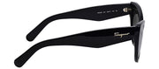 Salvatore Ferragamo SF 930S 5617001 Cat Eye Plastic Black Sunglasses with Grey Solid Color Lens
