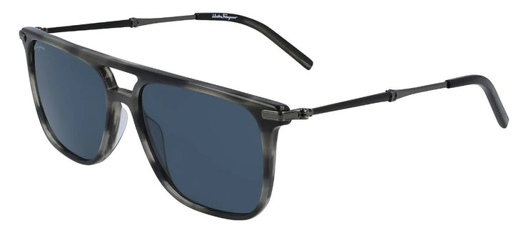 Salvatore Ferragamo SF 966S 003 Square Plastic Grey Sunglasses with Blue Lens