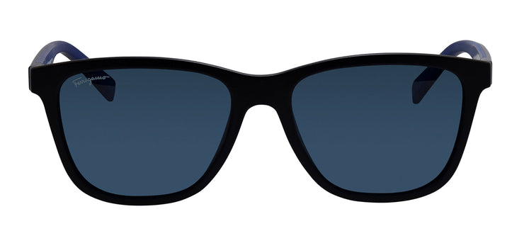 Salvatore Ferragamo SF 998S 5717002 Rectangular Injected Black Sunglasses with Blue Classic Lens