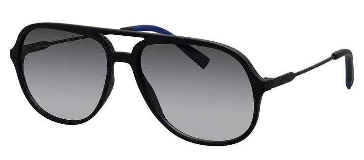 Salvatore Ferragamo SF 999S 002 Pilot Plastic Black Sunglasses with Grey Gradient Lens