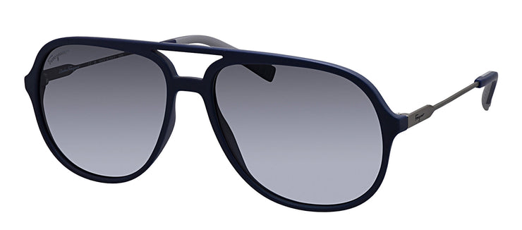 Salvatore Ferragamo SF 999S 414 Navigator Plastic Blue Sunglasses with Blue Gradient Lens