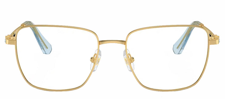 Swarovski SK 1003 4021 Rectangle Metal Gold Eyeglasses with Logo Stamped Demo Lenses