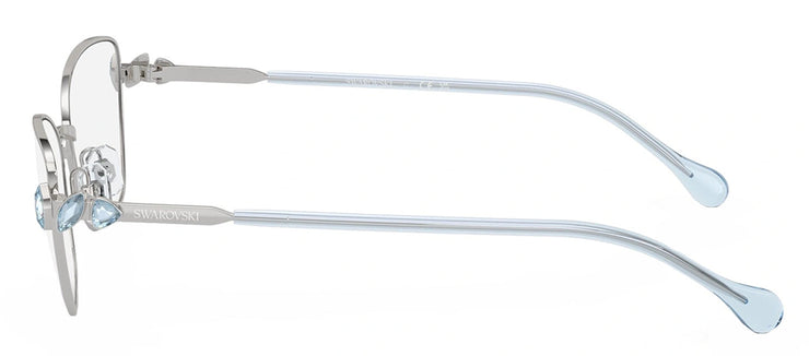 Swarovski SK 1006 4020 Pillow Metal Silver Eyeglasses with Logo Stamped Demo Lenses