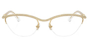 Swarovski SK 1026 4004 Oval Metal Gold Eyeglasses with Logo Stamped Demo Lenses