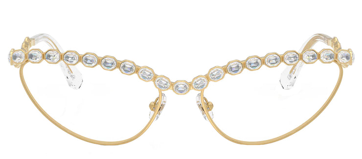 Swarovski SK 1030 4004 Cat-Eye Metal Gold Eyeglasses with Logo Stamped Demo Lenses
