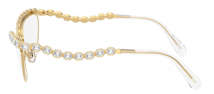 Swarovski SK 1030 4004 Cat-Eye Metal Gold Eyeglasses with Logo Stamped Demo Lenses