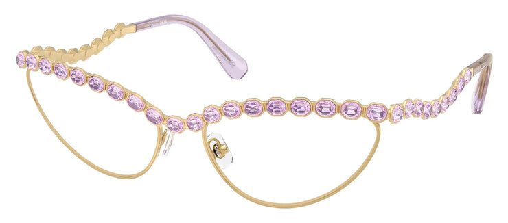Swarovski SK 1030 4036 Cat-Eye Metal Gold Eyeglasses with Logo Stamped Demo Lenses