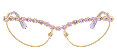 Swarovski SK 1030 4036 Cat-Eye Metal Gold Eyeglasses with Logo Stamped Demo Lenses