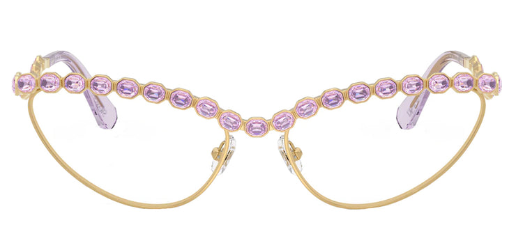 Swarovski SK 1030 4036 Cat-Eye Metal Gold Eyeglasses with Logo Stamped Demo Lenses