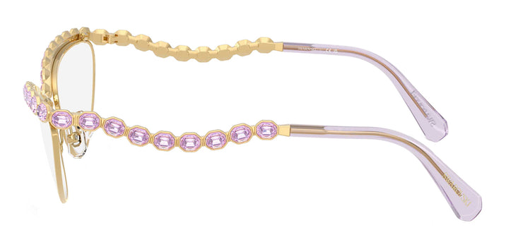 Swarovski SK 1030 4036 Cat-Eye Metal Gold Eyeglasses with Logo Stamped Demo Lenses