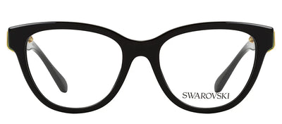 Swarovski SK 2004 1001 Cat-Eye Plastic Black Eyeglasses with Logo Stamped Demo Lenses