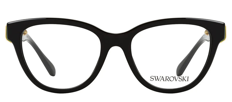 Swarovski SK 2004 1001 Cat-Eye Plastic Black Eyeglasses with Logo Stamped Demo Lenses
