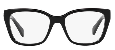 Swarovski SK 2008 1001 Irregular Plastic Black Eyeglasses with Logo Stamped Demo Lenses