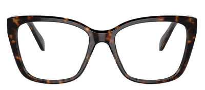 Swarovski SK 2008 1002 Irregular Plastic Havana Eyeglasses with Logo Stamped Demo Lenses