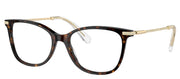 Swarovski SK 2010 1002 Square Metal Havana Eyeglasses with Logo Stamped Demo Lenses