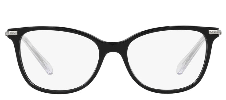 Swarovski SK 2010 1038 Square Plastic Black Eyeglasses with Logo Stamped Demo Lenses