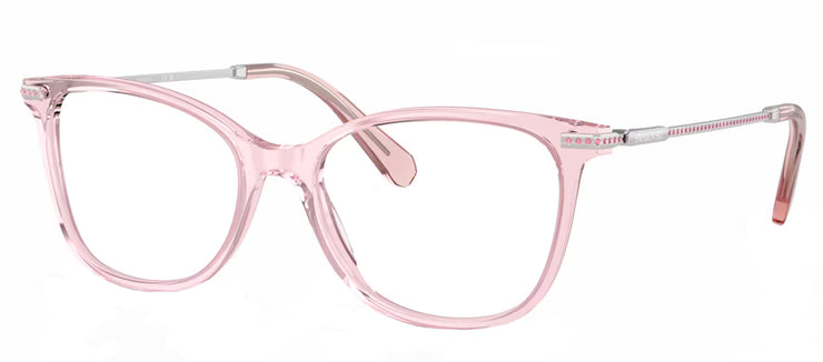 Swarovski SK 2010 3001 Square Metal Pink Eyeglasses with Logo Stamped Demo Lenses