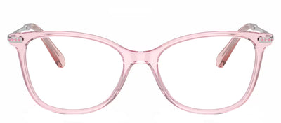 Swarovski SK 2010 3001 Square Metal Pink Eyeglasses with Logo Stamped Demo Lenses