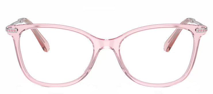 Swarovski SK 2010 3001 Square Metal Pink Eyeglasses with Logo Stamped Demo Lenses