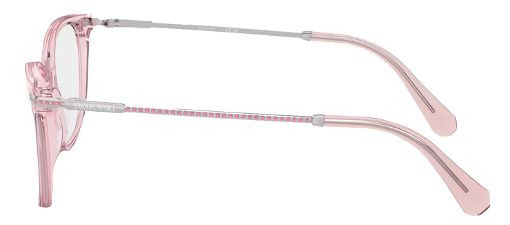 Swarovski SK 2010 3001 Square Metal Pink Eyeglasses with Logo Stamped Demo Lenses