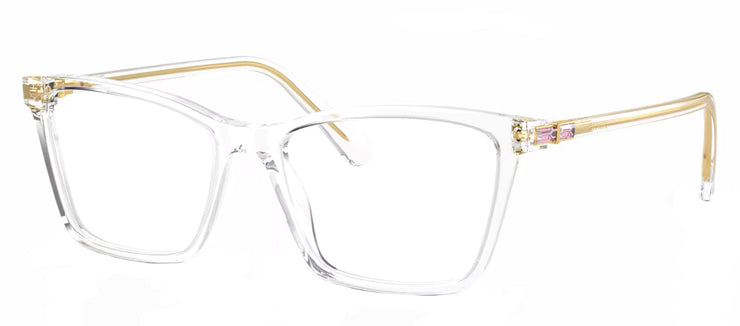 Swarovski SK 2015 1027 Rectangle Plastic Clear Eyeglasses with Logo Stamped Demo Lenses