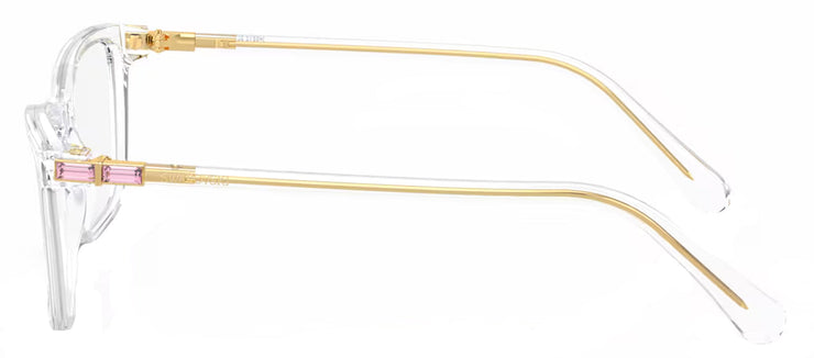 Swarovski SK 2015 1027 Rectangle Plastic Clear Eyeglasses with Logo Stamped Demo Lenses