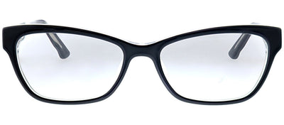 Swarovski SK 4033 003 Square Plastic Black Eyeglasses with Logo Stamped Demo Lenses